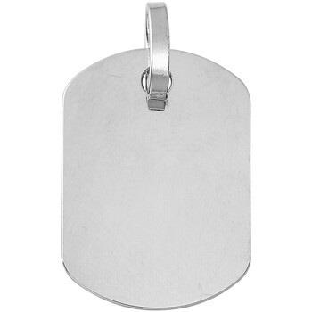 Pendentifs Brillaxis Pendentif plaque GI bords arrondis or blanc 750/1...