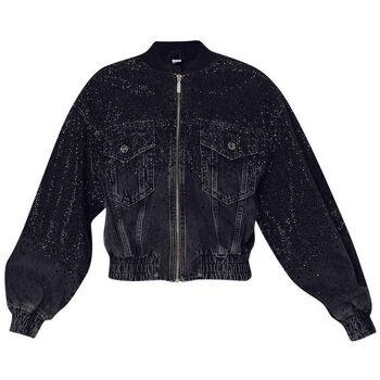 Blouson Liu Jo Bomber en toile denim avec strass