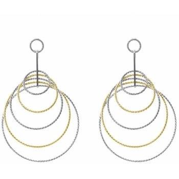 Boucles oreilles Orusbijoux Boucles D Oreilles Argent Rhodié Doré Diam...