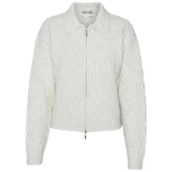 Pull Aware VESTE VMMEFFA LS ZIP CARDIGAN - BIRCH / MELANGE - XS