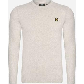 Pull Lyle &amp; Scott Pull en coton mérinos à col ras du cou - gris cl...