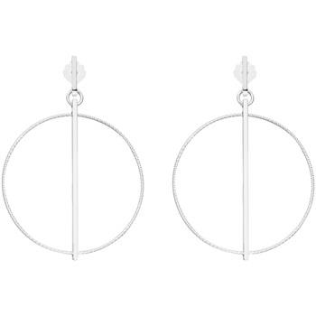 Boucles oreilles Orusbijoux Boucles D'oreilles Argent Rhodié Cercle Di...