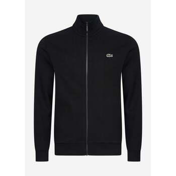 Gilet Lacoste Pull en polaire brossée avec fermeture éclair - noir