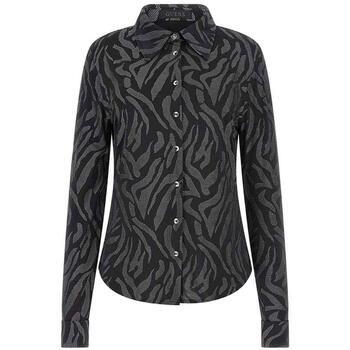 Chemise Guess Ls alizee animalier - poly slinky animalier stud