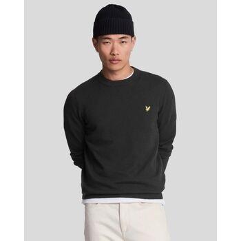 Pull Lyle &amp; Scott KN2110V MERINO CREW JUMPER-Z86. JET BLACK