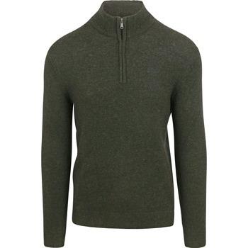 Sweat-shirt Superdry Essential Half Zip Pullover Mix Laine Vert Foncé