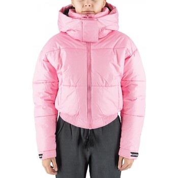 Veste Disclaimer Doudoune avec logo bulle paillete rose