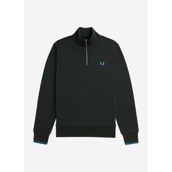 Pull Fred Perry Sweat demi-zip - vert nuit runaway bay ocean