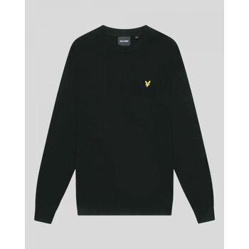 Pull Lyle &amp; Scott KN2110V MERINO CREW JUMPER-Z86. JET BLACK