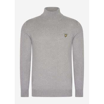 Pull Lyle &amp; Scott Pull à col roulé en coton mérinos - gris moyen