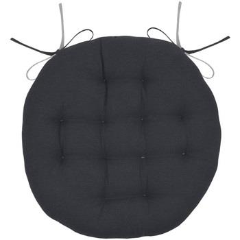 Galettes de chaise Stof Coussin de chaise ronde réversible anthracite ...