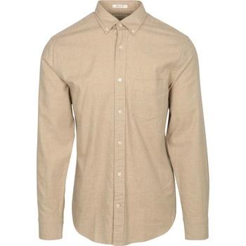 Chemise Gant Chemise Flanelle Beige