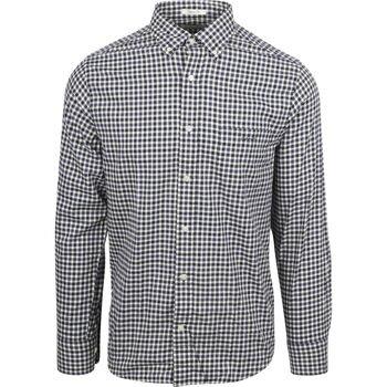 Chemise Gant Chemise Twill Gingham Marine