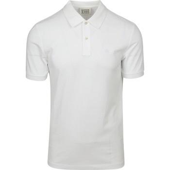 T-shirt Scotch &amp; Soda Core Piqué Polo Blanche