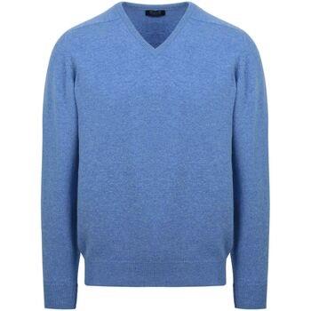 Sweat-shirt William Lockie Col-V Agneline Jeans Melange