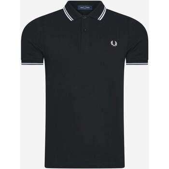 T-shirt Fred Perry Chemise Twin tipped - noir blanc blanc