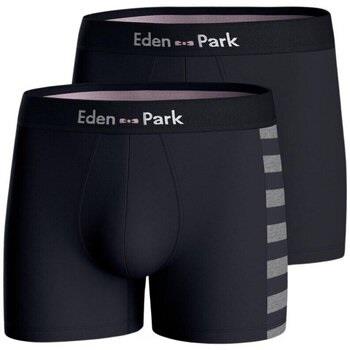 Boxers Eden Park 2 Boxers Homme DUOSTRIP chiné foncé