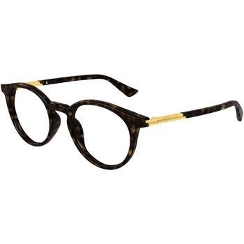 Lunettes de soleil Bottega Veneta BV1335OA Cadres Optiques, Havana/Tra...