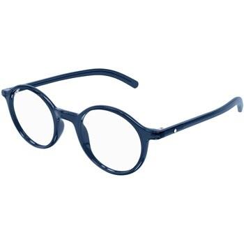 Lunettes de soleil Montblanc MB0350O Cadres Optiques, Bleu/Transparent...