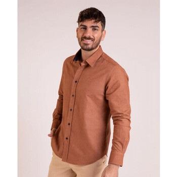 Chemise Camberabero Chemise manches longues texturée camel