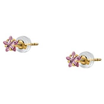 Bijoux Cleor Boucles d'oreilles en or 375/1000 et zircon