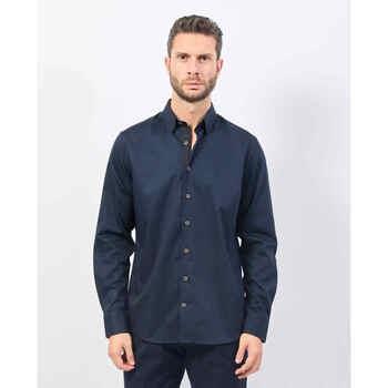 Chemise Bugatti Chemise homme bleu uni