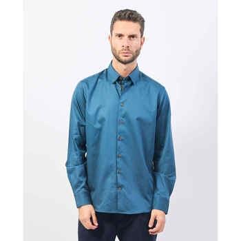 Chemise Bugatti Chemise homme effet bleu brillant