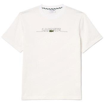 T-shirt Lacoste T-SHIRT BLANC BRODÉ FABRIQUÉ EN FRANCE