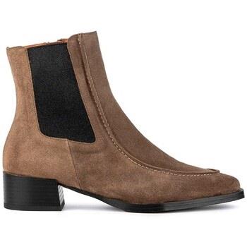 Bottines Dansi BOTÍN DE MUJER EN SERRAJE CON ELÁSTICOS 6920 TAUPE