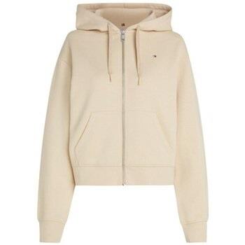 Polaire Tommy Hilfiger Sweat zippé à capuche beige