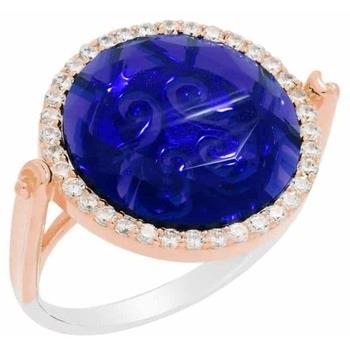 Bijoux Orusbijoux Bague Argent Rose Disque Marine