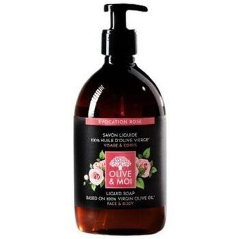 Bio &amp; naturel Olive &amp; Moi Savon liquide - Evocation Rose