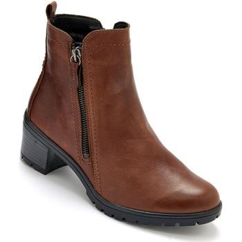 Boots Pediconfort Boots double zip tout cuir