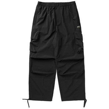 Pantalon Lacoste PANTALON CARGO SPORTSUIT RELAXED FIT LÉGER NOIR