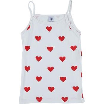 Maillots de corps Petit Bateau Maillot de corps blanc, rouge