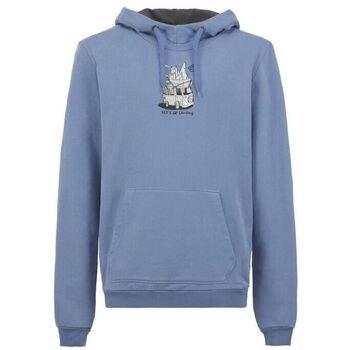 Sweat-shirt E9 Pull Hood Homme Steel Blue/Van