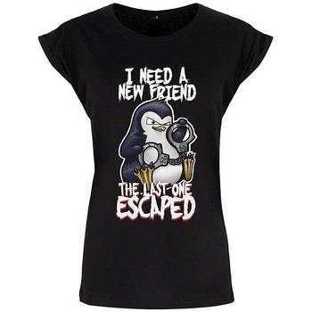 T-shirt Psycho Penguin I Need A New Friend