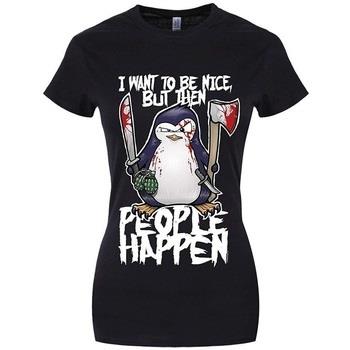 T-shirt Psycho Penguin I Want To Be Nice