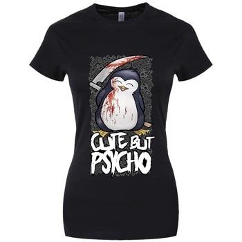 T-shirt Psycho Penguin Cute But Psycho