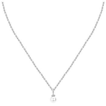 Bijoux Cleor Collier en argent 925/1000 et perle de synthèse