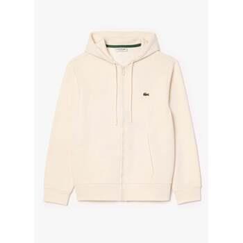 Polaire Lacoste Sweat à capuche beige