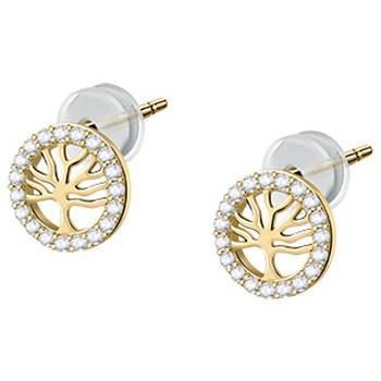 Boucles oreilles Cleor Boucles d'oreilles en or 375/1000 et zircon