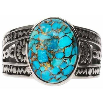 Bijoux Orusbijoux Bague Homme Ethnique Turquoise Argent