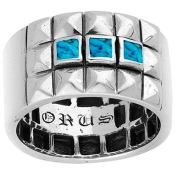 Bijoux Orusbijoux Bague Homme Argent Punk Et Pierres Turquoise