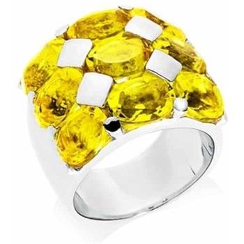 Bijoux Orusbijoux Bague Héra Argent Pierre Quartz Jaune