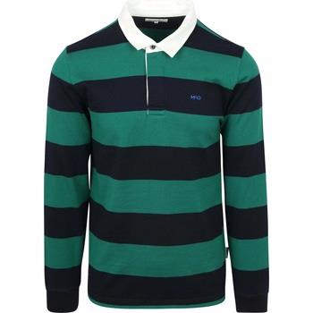 Sweat-shirt Mcgregor Rugbyshirt Marine Vert Rayé