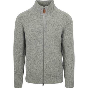 Sweat-shirt Barbour Talder Cardigan Zippé Laine Gris