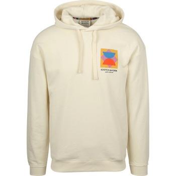 Sweat-shirt Scotch &amp; Soda Patchwork Applique Hoodie Beige