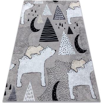 Tapis Rugsx Tapis lavable JUNIOR 51974.802 Ours, animaux pour 80x150 c...