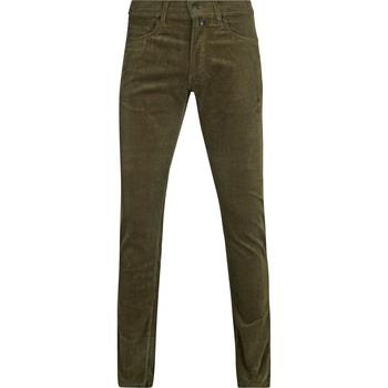 Pantalon Pierre Cardin Pantalon Lyon Future Flex Corduroy Vert Olive